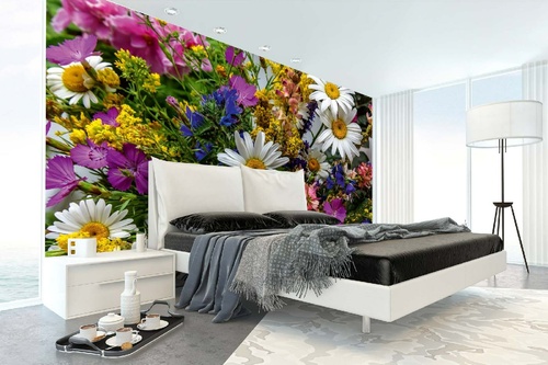 Vlies Fototapete - Bunter Blumenstrauß 375 x 250 cm
